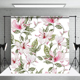 Aperturee - Aperturee Greeny Leaves Flowers Fine Art Photography Backdrop