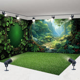 Aperturee - Aperturee Greeny Wonderland Paradise Spring Room Set Backdrop