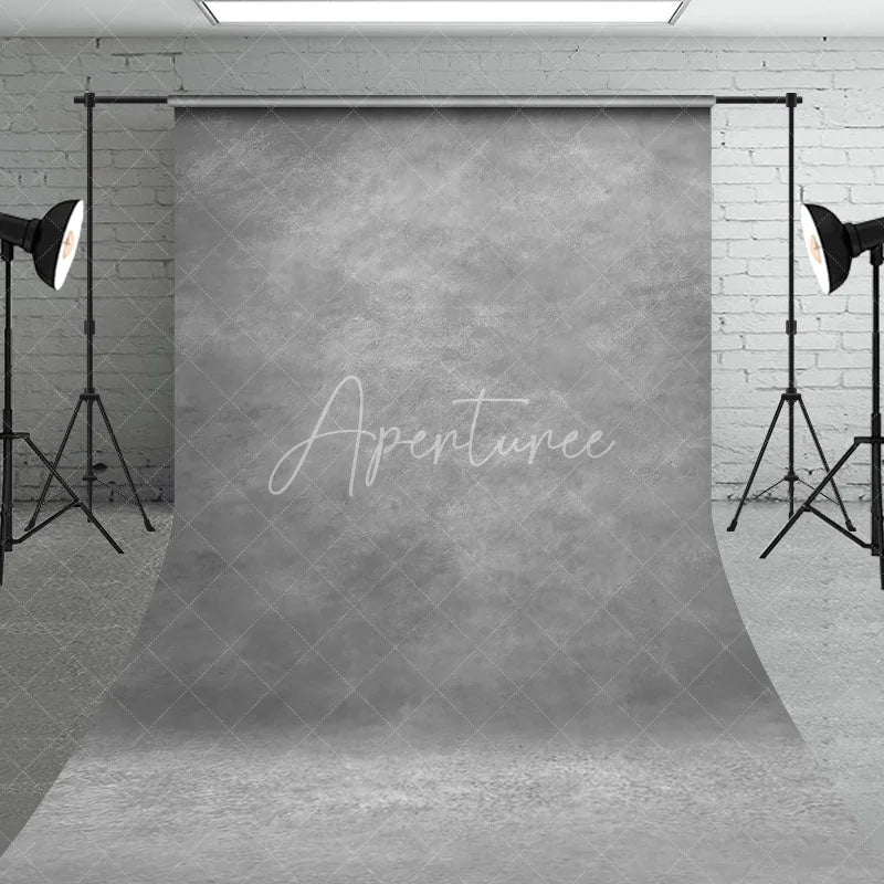 Aperturee - Aperturee Grey Abstract Texture Sweep Backdrop Professional Portrait Photography Studio Decor
