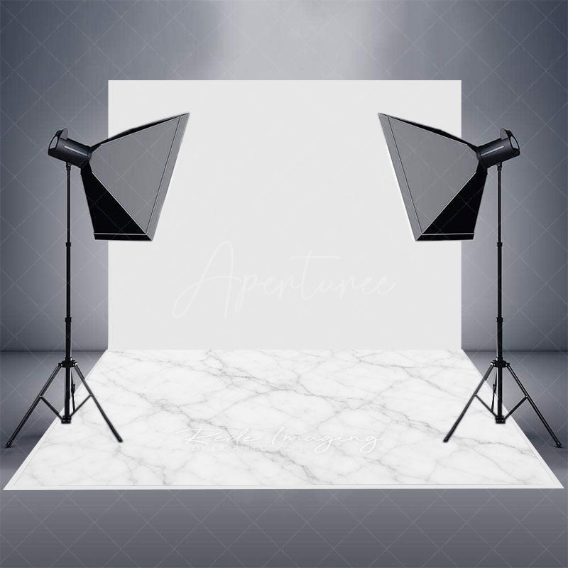 Aperturee - Aperturee Grey Crack Marble Pattern Rubber Floor Mat For Photo