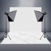 Aperturee - Aperturee Grey Crack Marble Pattern Rubber Floor Mat For Photo