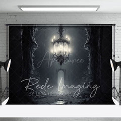 Aperturee - Aperturee Grey Dark Magic Chandelier Architecture Backdrop