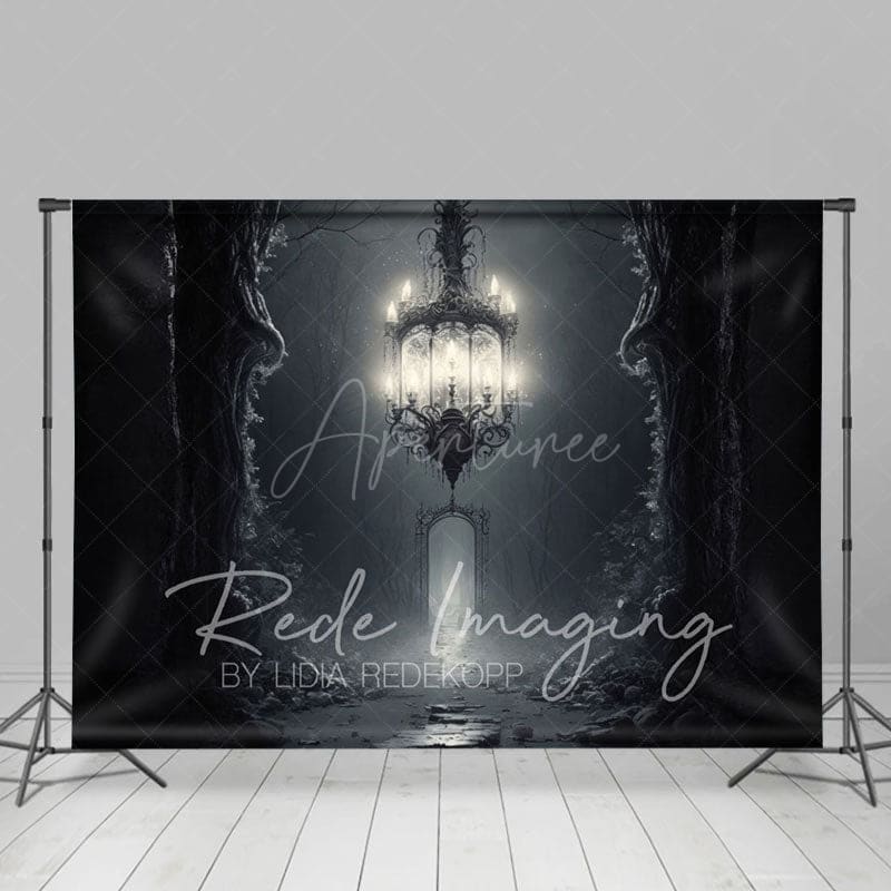 Aperturee - Aperturee Grey Dark Magic Chandelier Architecture Backdrop