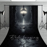 Aperturee - Aperturee Grey Dark Magic Chandelier Architecture Sweep Backdrop