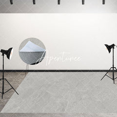Aperturee - Aperturee Grey Mixed Nature Mable Texture Fabric Floor Mat