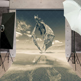 Aperturee - Aperturee Grey Sky Flying Dragon Photography Sweep Backdrop