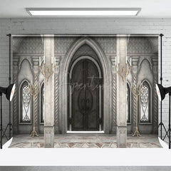 Aperturee - Aperturee Grey Toned Auditorium Candle Photography Backdrop