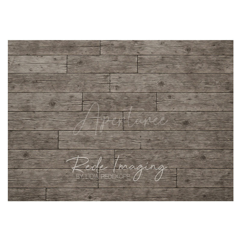 Aperturee - Aperturee Grey Vibe Wood Pattern Rubber Floor Mat For Photo