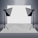 Aperturee - Aperturee Grey White Mixed Mabled Texture Rubber Floor Mat