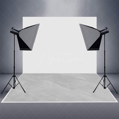 Aperturee - Aperturee Grey White Mixed Mabled Texture Rubber Floor Mat