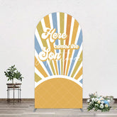 Aperturee - Aperturee Groovy Here Comes The Son Baby Shower Arch Backdrop