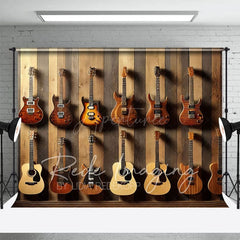 Aperturee - Aperturee Guitar Collection Wooden Wall Photography Backdrop