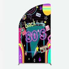 Aperturee - Aperturee Half Moon Arch Backdrop Back to the 80s Neon Retro Cover Glow Party Graffiti Geometric Chiara Wall Background