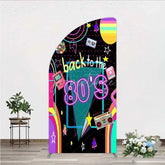 Aperturee - Aperturee Half Moon Arch Backdrop Back to the 80s Neon Retro Cover Glow Party Graffiti Geometric Chiara Wall Background