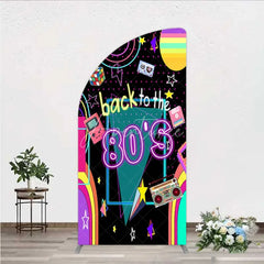 Aperturee - Aperturee Half Moon Arch Backdrop Back to the 80s Neon Retro Cover Glow Party Graffiti Geometric Chiara Wall Background