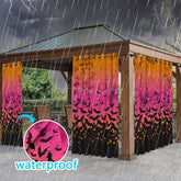 Aperturee - Aperturee Halloween Bats Waterproof Printed Outdoor Curtains