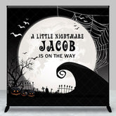 Aperturee - Aperturee Halloween Little Nightmare Custom Baby Shower Backdrop
