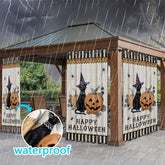 Aperturee - Aperturee Halloween Nights Waterproof Printed Outdoor Curtains