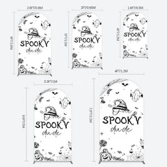 Aperturee - Aperturee Halloween One Spooky Dude Birthday Arch Backdrop