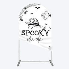 Aperturee - Aperturee Halloween One Spooky Dude Birthday Arch Backdrop