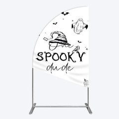 Aperturee - Aperturee Halloween One Spooky Dude Birthday Half Moon Arch Backdrop
