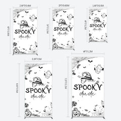 Aperturee - Aperturee Halloween One Spooky Dude Birthday Rectangle Backdrop
