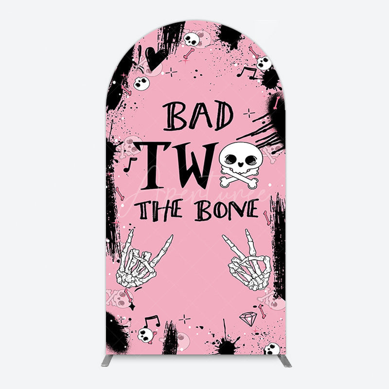 Aperturee - Aperturee Halloween Pink Ghost Bad Two The Bone Arch Backdrop