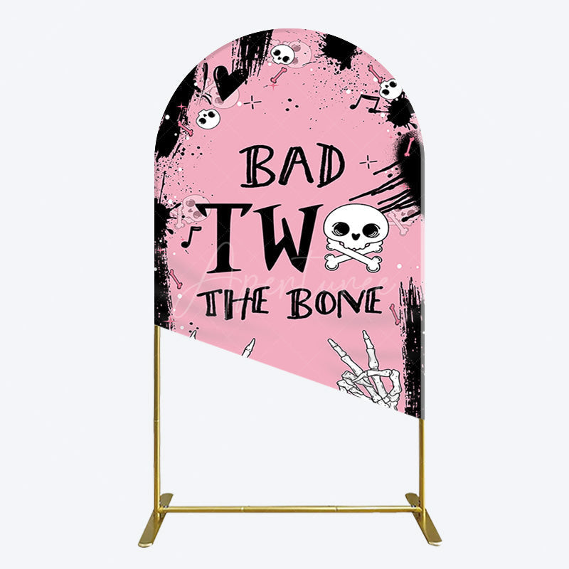 Aperturee - Aperturee Halloween Pink Ghost Bad Two The Bone Arch Backdrop