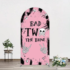 Aperturee - Aperturee Halloween Pink Ghost Bad Two The Bone Arch Backdrop