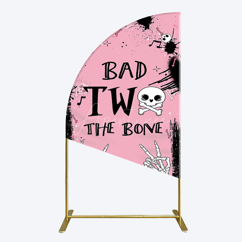 Aperturee - Aperturee Halloween Pink Ghost Bad Two The Bone Half Moon Arch Backdrop