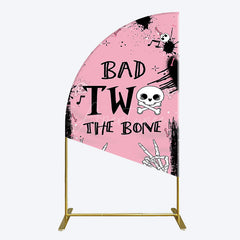 Aperturee - Aperturee Halloween Pink Ghost Bad Two The Bone Half Moon Arch Backdrop