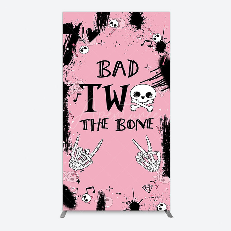 Aperturee - Aperturee Halloween Pink Ghost Bad Two The Bone Rectangle Backdrop