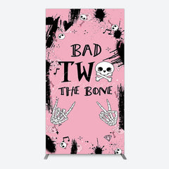 Aperturee - Aperturee Halloween Pink Ghost Bad Two The Bone Rectangle Backdrop