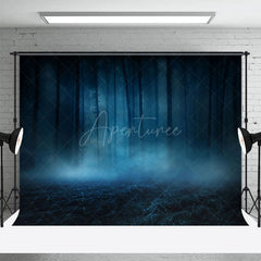 Aperturee - Aperturee Halloween Vibe Green Misty Forest Room Set Backdrop