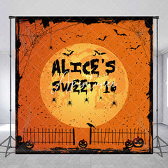 Aperturee - Aperturee Halloween Vibe Moon Night Custom Sweet 16 Backdrop