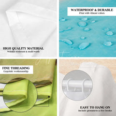 Aperturee - Aperturee Happy Easter Shower Curtain Funny Bunny Butt Basket Gnome Bathroom Decoration Rustic Wood Spring Holiday Bath Set