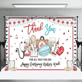 Aperturee - Aperturee Happy Emergency Nurses Week Cross Flags Backdrop