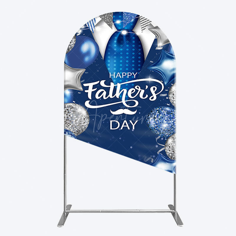 Aperturee - Aperturee Happy Fathers Day Suit With Balloons Arch Backdrop
