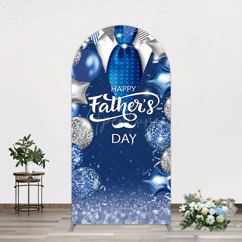 Aperturee - Aperturee Happy Fathers Day Suit With Balloons Arch Backdrop