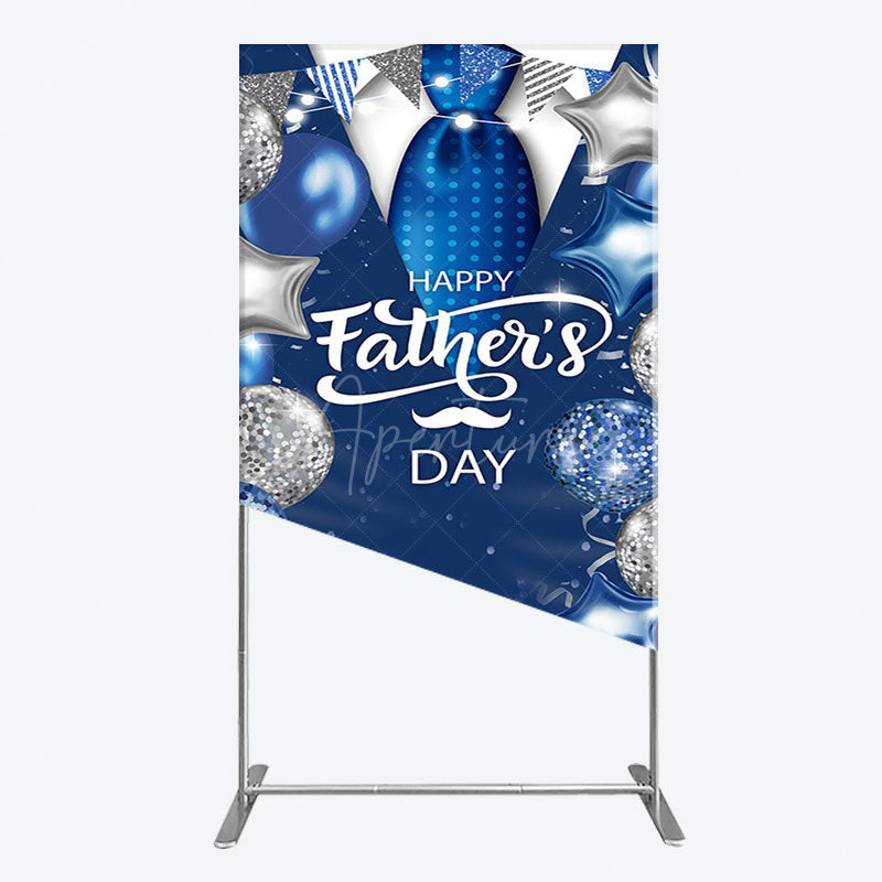 Aperturee - Aperturee Happy Fathers Day Suit With Balloons Rectangle Backdrop