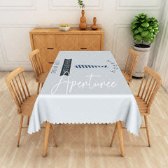 Aperturee - Aperturee Happy Father’S Day Tie Print Rectangular Tablecloth