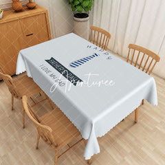 Aperturee - Aperturee Happy Father’S Day Tie Print Rectangular Tablecloth