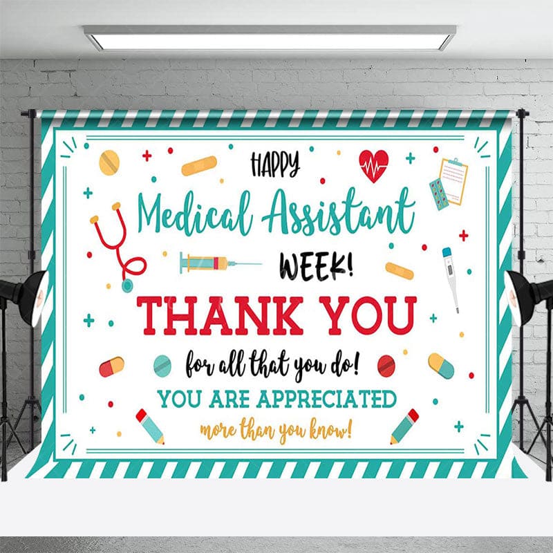 Aperturee - Aperturee Happy Medical Assistant Week Appreciate Backdrop