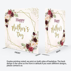 Aperturee - Aperturee Happy Mothers Day Flower Fabric Backdrop Cover for Party