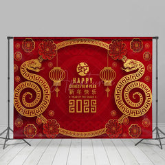 Aperturee - Aperturee Happy Red Zodiac Snake Chinese New Year Backdrop