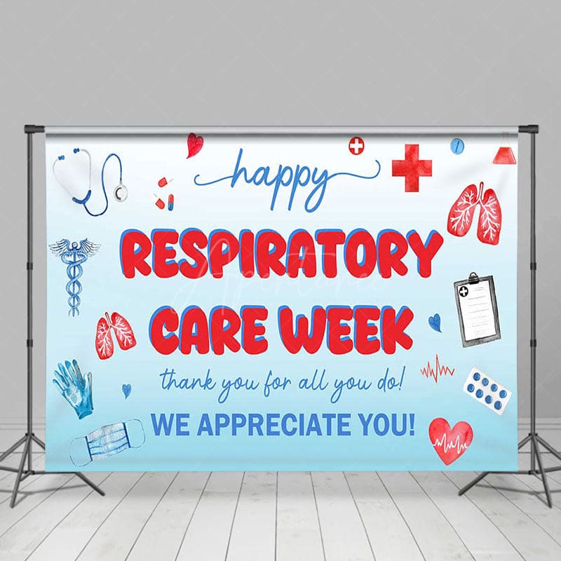 Aperturee - Aperturee Happy Respiratory Care Week Appreciate All Backdrop