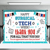 Aperturee - Aperturee Happy Surgical Tech Week Flags Appreciate Backdrop