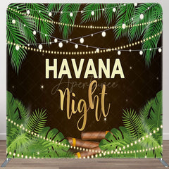 Aperturee - Aperturee Havana Night Leaves Fabric Backdrop Cover for Birthday