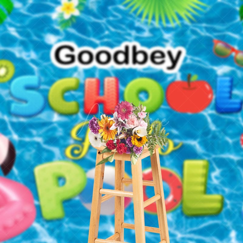 Aperturee - Aperturee Hawaii Floral Vacation Pool Party Summer Backdrop