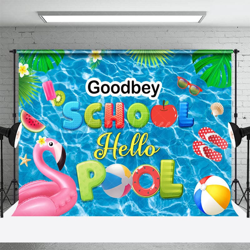 Aperturee - Aperturee Hawaii Floral Vacation Pool Party Summer Backdrop